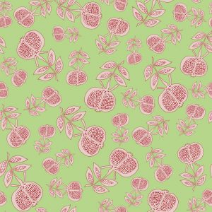 Pink Red on Green