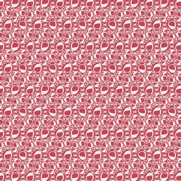 "Doodle" Linen in Tomato