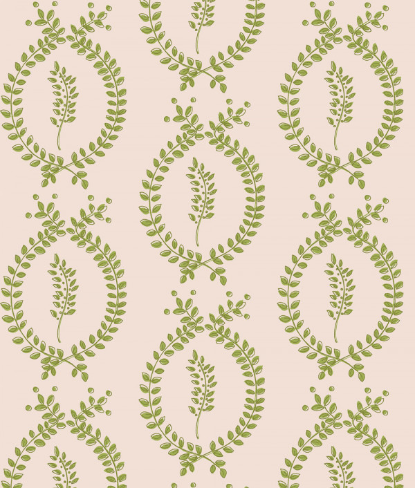 laurel-overlay-large-green-rose-gc.jpg "Laurel Overlay Large" Grasscloth in Green Rose