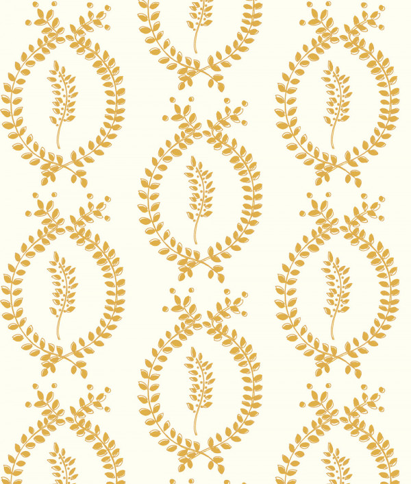 laurel-overlay-large-mustard-gc.jpg "Laurel Overlay Large" Grasscloth in Mustard