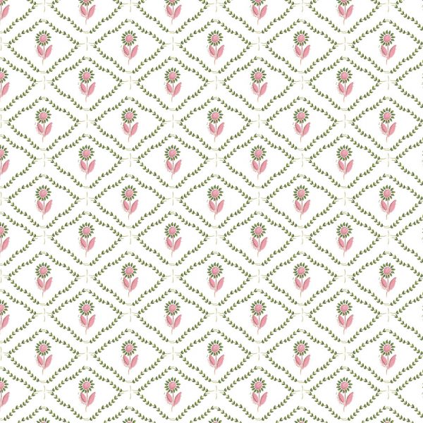 leaf-flower-pale-pink-f.jpg "Leaf Flower" Linen in Pink