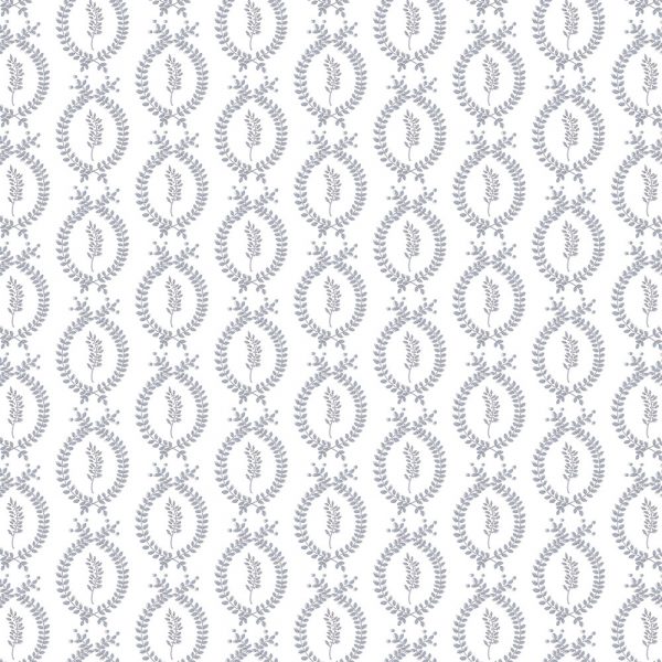 little-laurel-sepia-on-blue-f.jpg "Little Laurel" Linen in Sepia on Blue