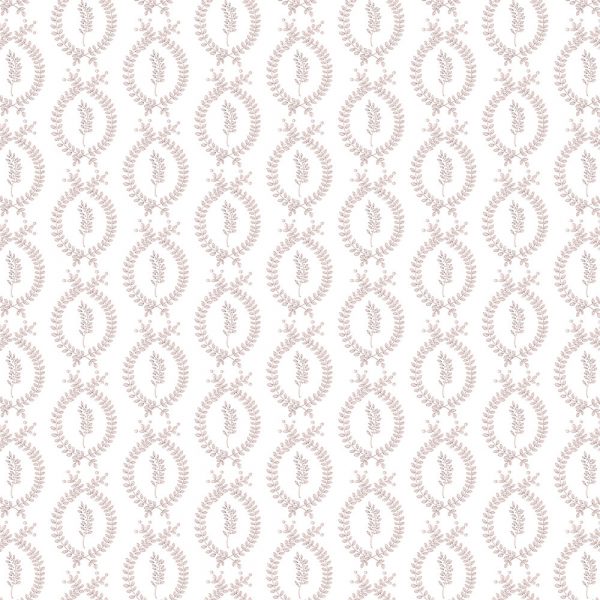 little-laurel-sepia-on-pink-f.jpg "Little Laurel" Linen in Sepia on Pink