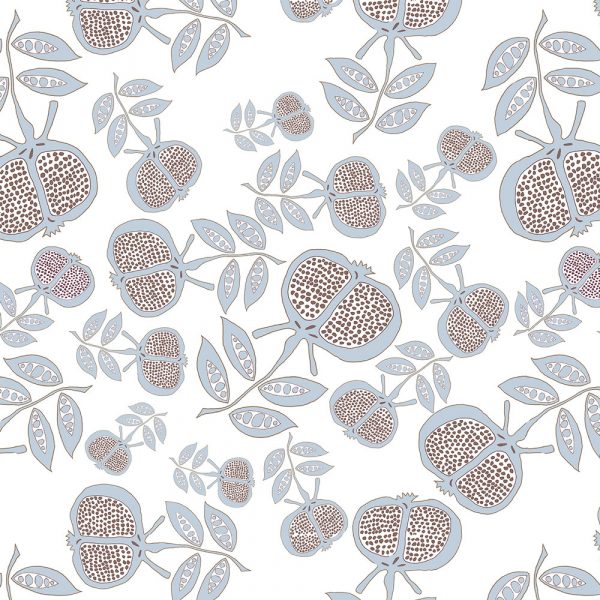 pomegranate-blue-f.jpg "Pomegranate" Linen in Blue